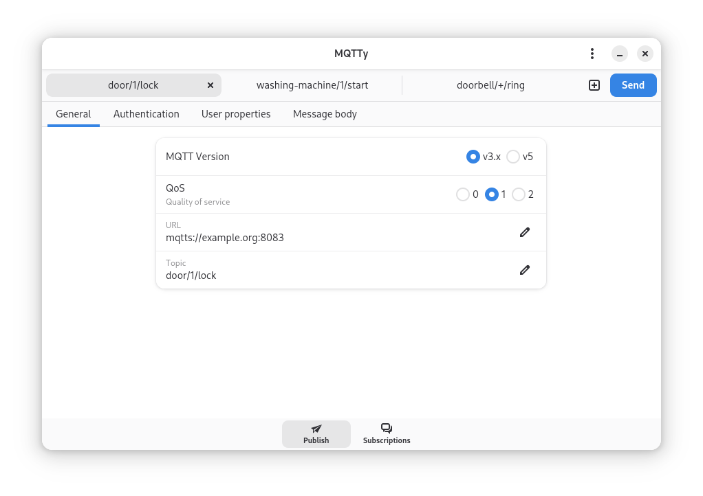 Publish view
